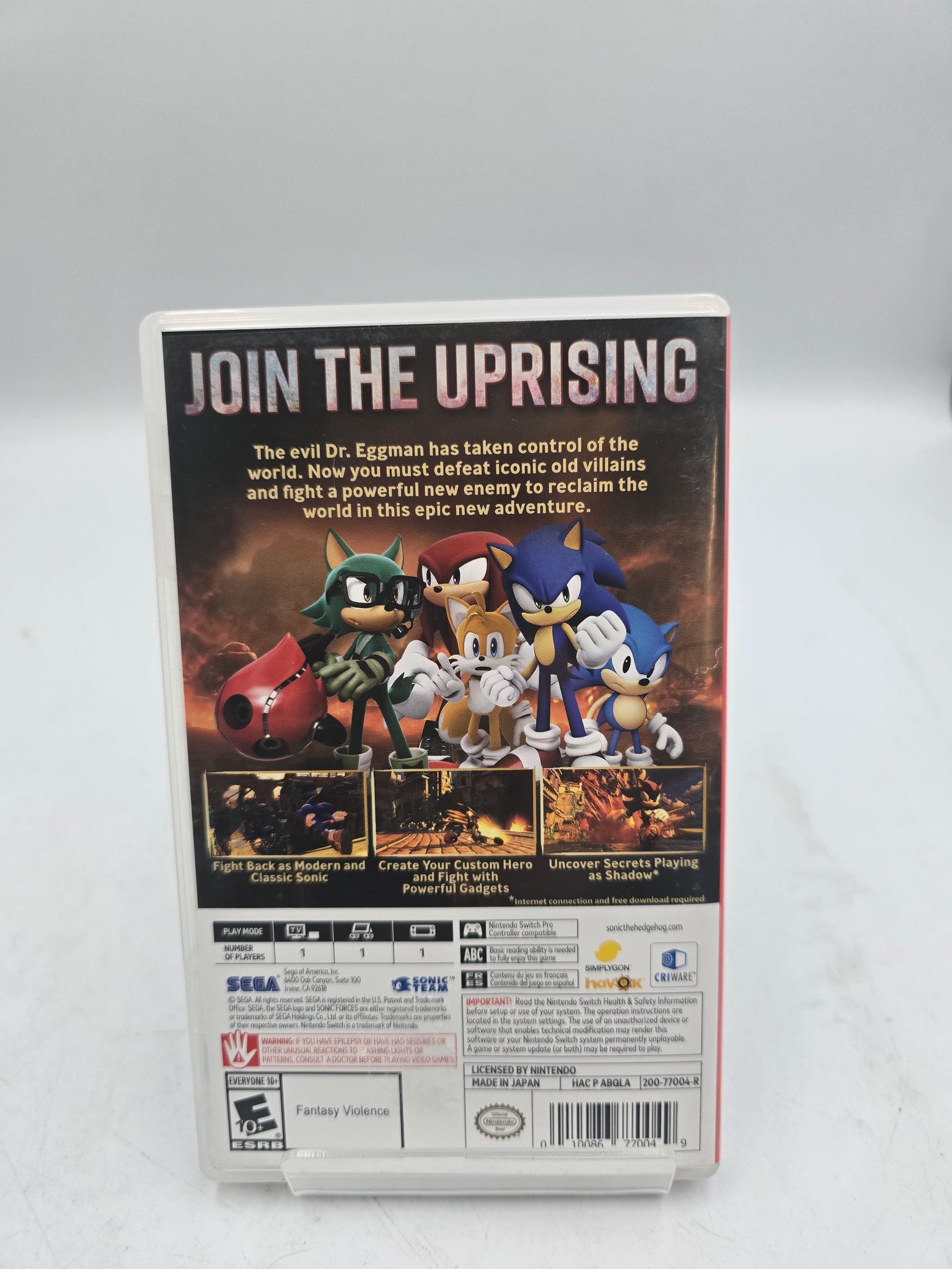 Sonic Forces Nintendo switch game