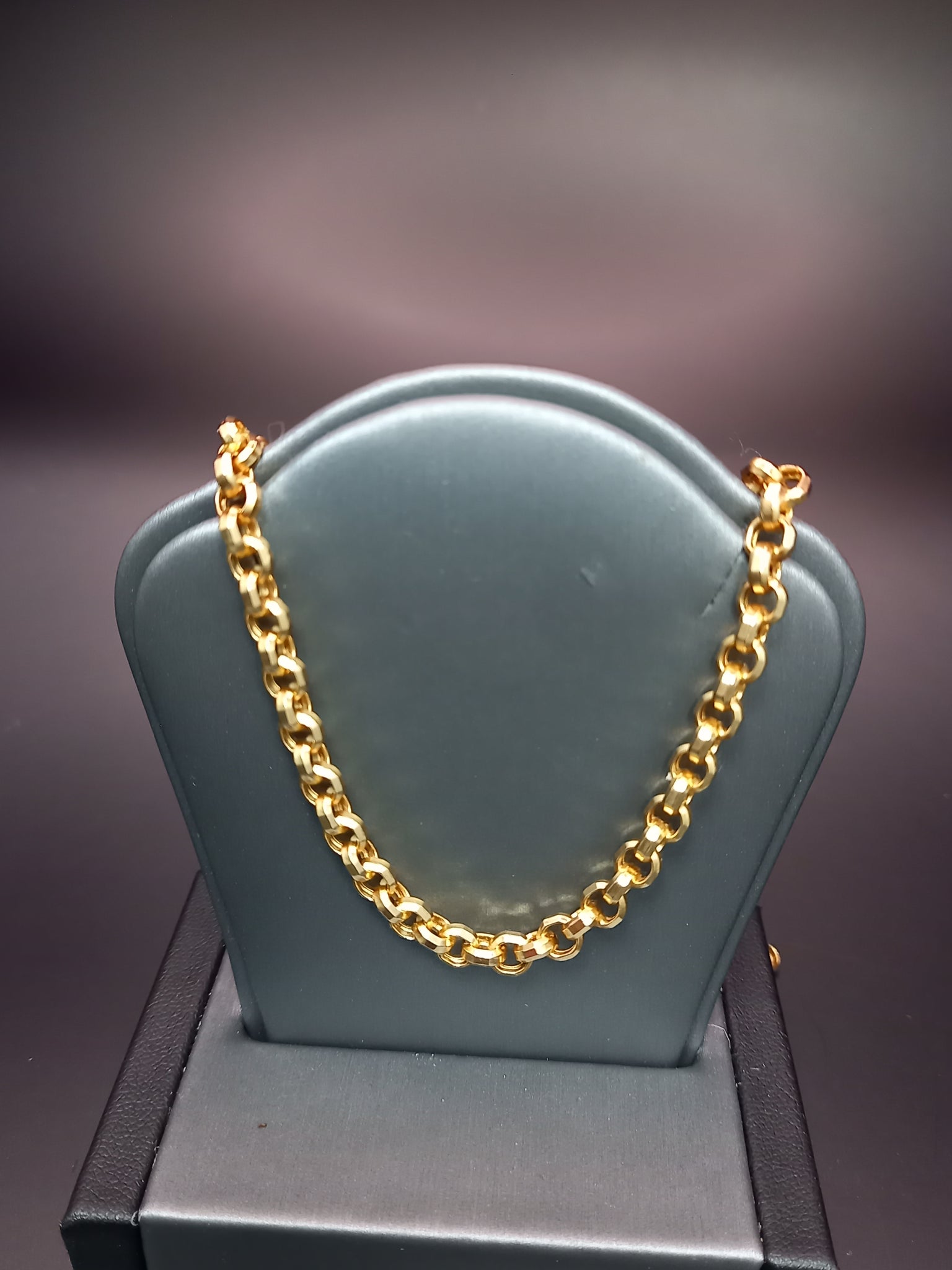 9ct Yellow gold Belcher chain 20" 12 Gram