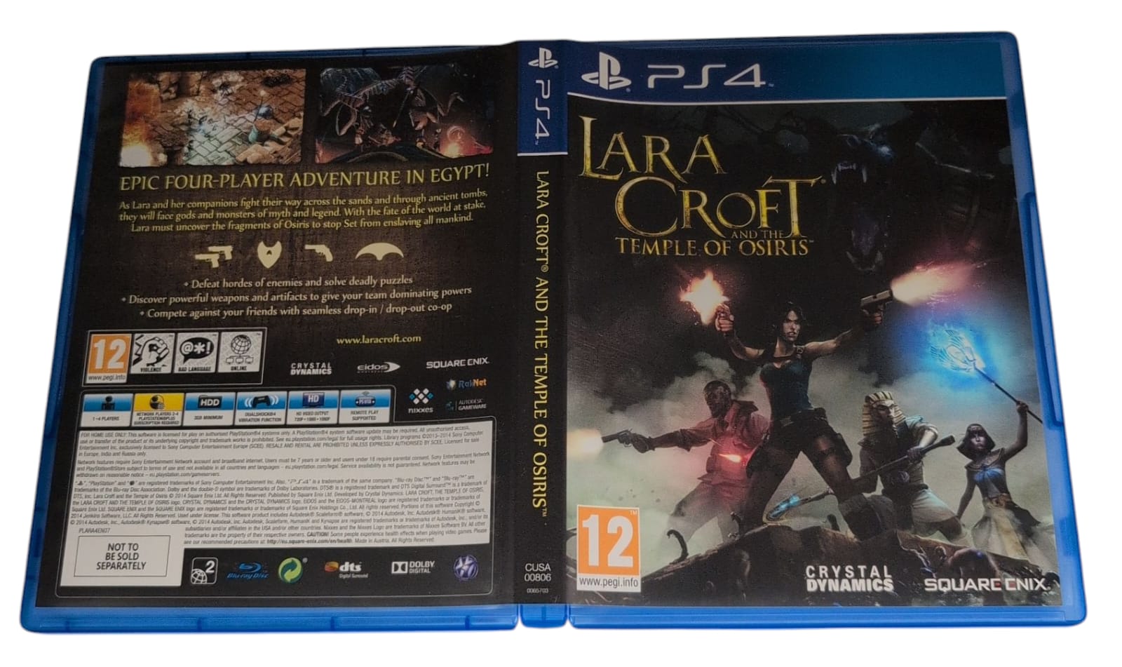 Sony PlayStation 4 Lara Croft And The Temple of Osiris Gold Edition Game