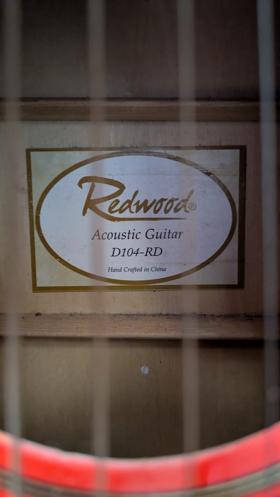 Redwood Acoustic Guitar D104-RD *Collection Only*