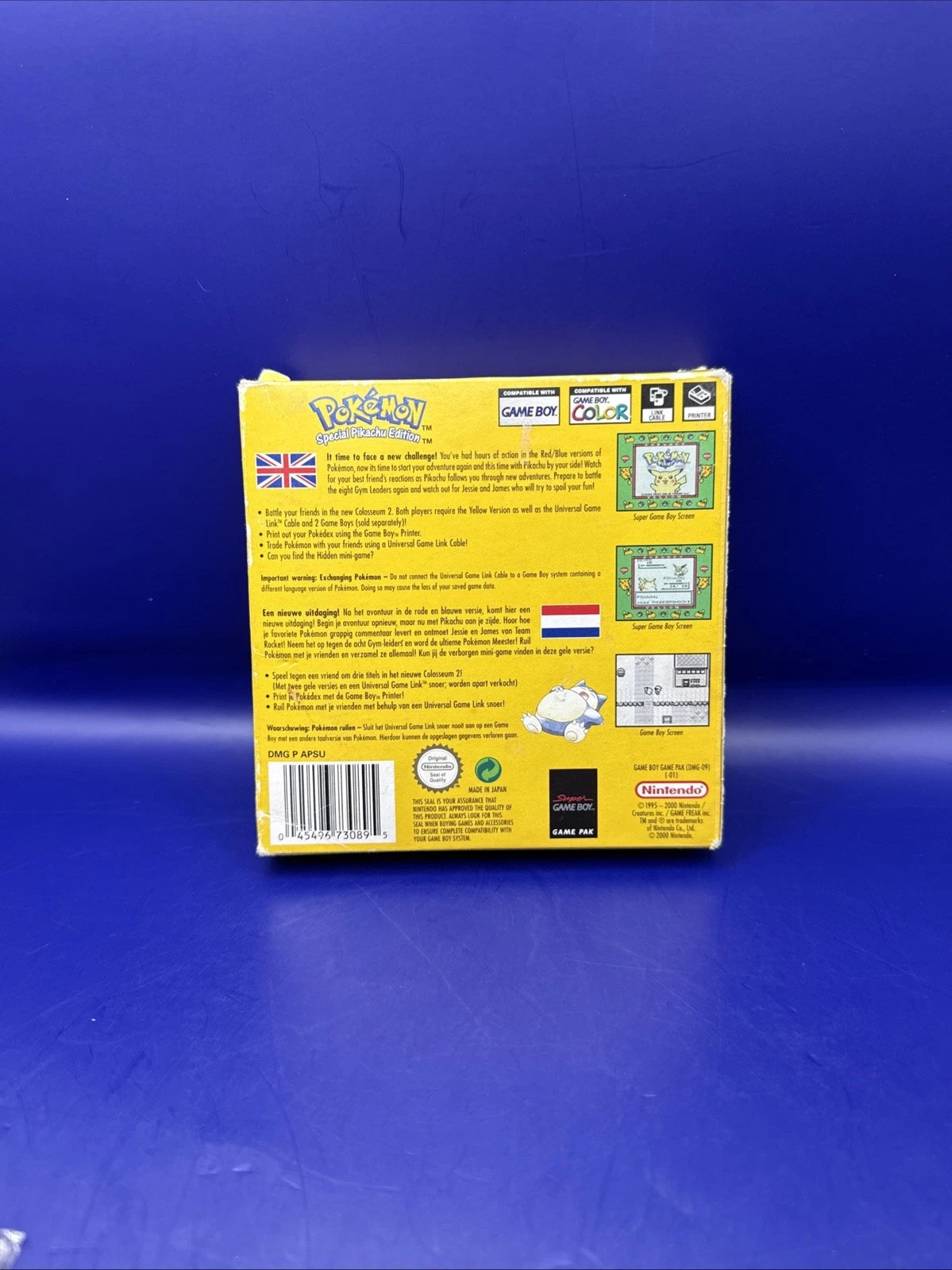 GameBoy Color Pokemon Yellow Version Boxed With Trainer Guide - Chesterfield