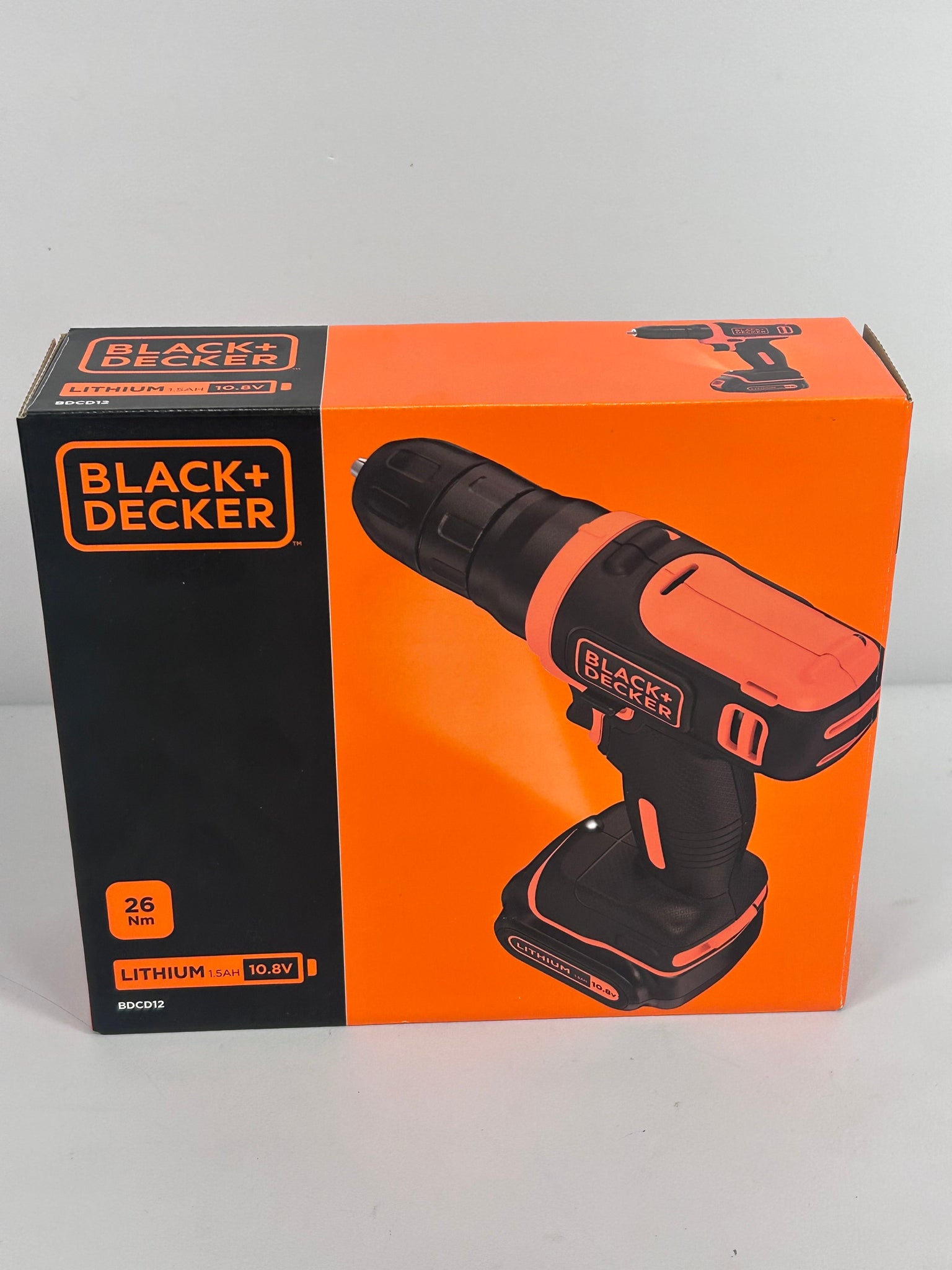 Black & Decker BDCDD12K Pistol Grip Drill Lithium-Ion (Li-Ion) 1.5Ah ,Orange (Collection Only)