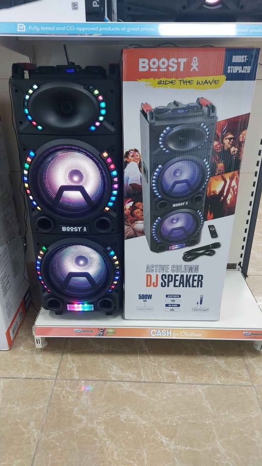 Boost active speaker 500W Bluetooth Boxed with microphone & remote **COLLECTION ONLY**