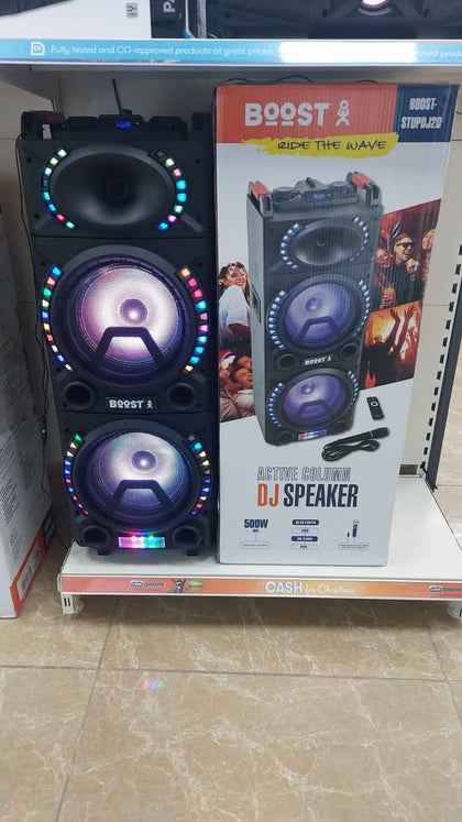 Boost active speaker 500W Bluetooth Boxed with microphone & remote **COLLECTION ONLY**