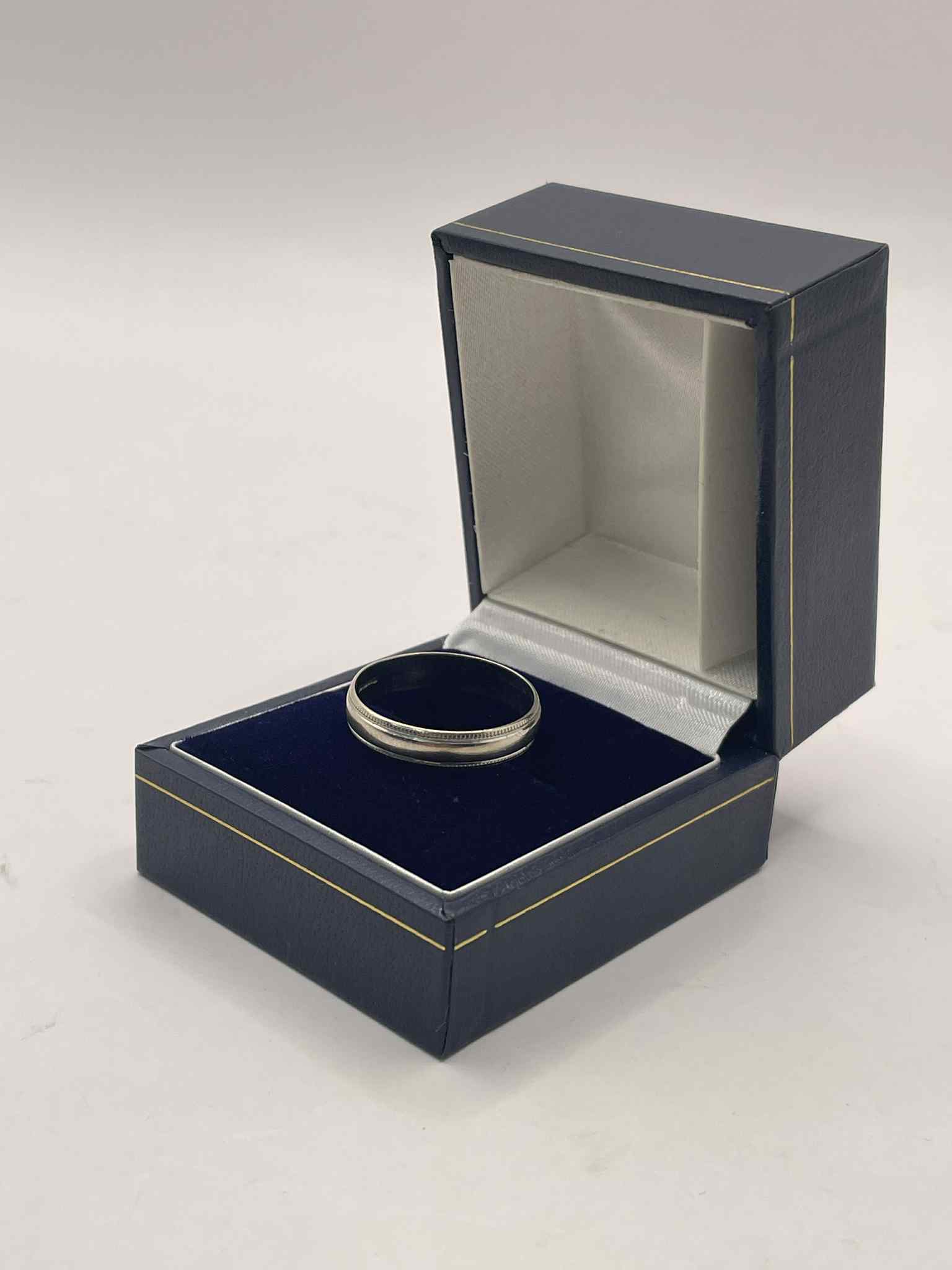 9ct Yellow & White Gold  Flat Shape Wedding Ring
