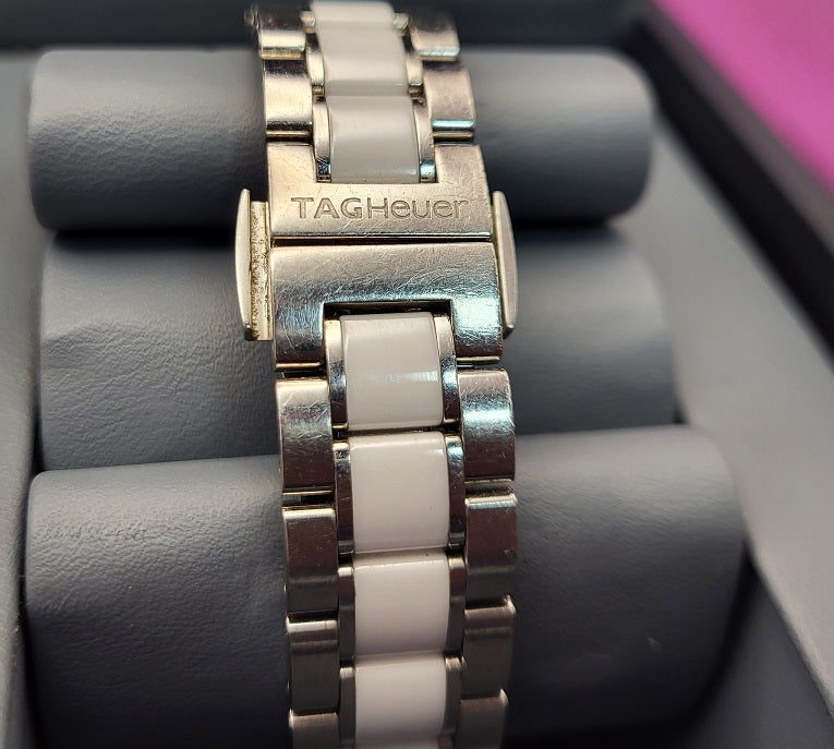 Ladies F1 White ceramic Diamond dial Tag Heuer Watch 32mm - WBJ141AD.BA0974