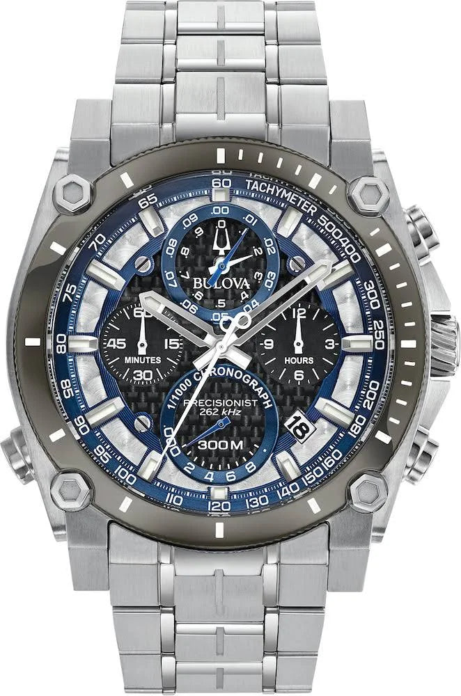 Bulova Precisionist Chronograph Mens Watch - Boxed