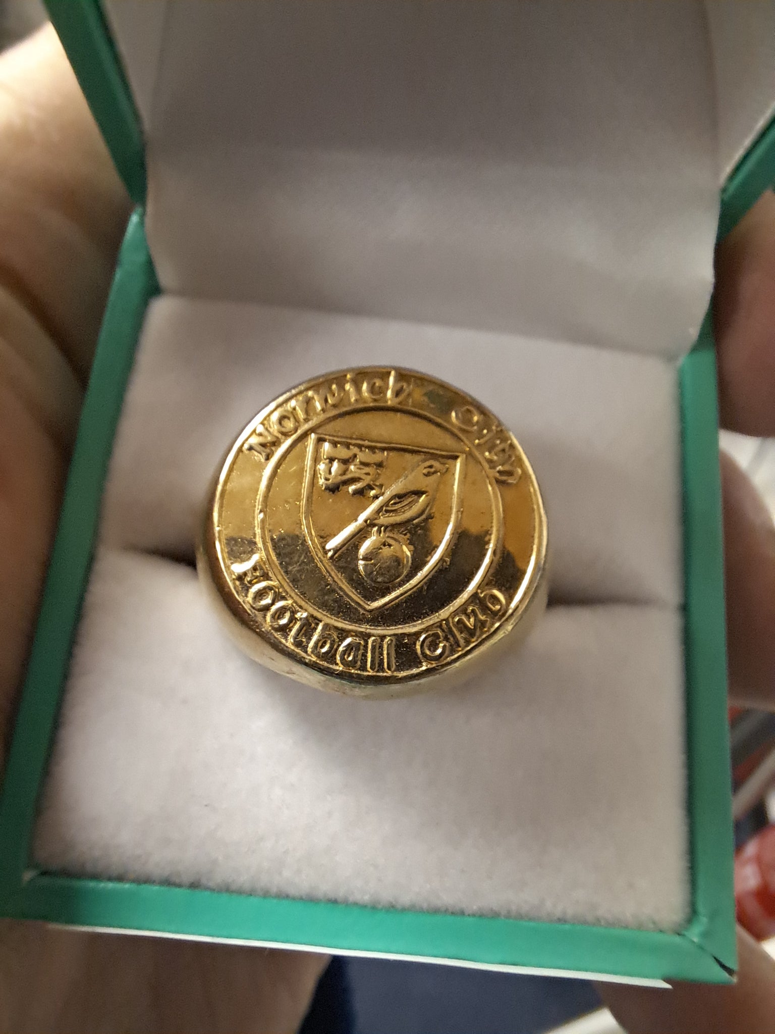 9ct Gold Norwich City Ring - 7.79g - Size R - Great Yarmouth