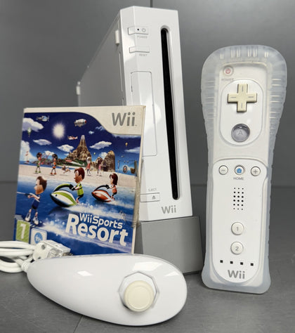 Nintendo Wii Console Bundle ( + Wii Sports Resort ) ** Unboxed **
