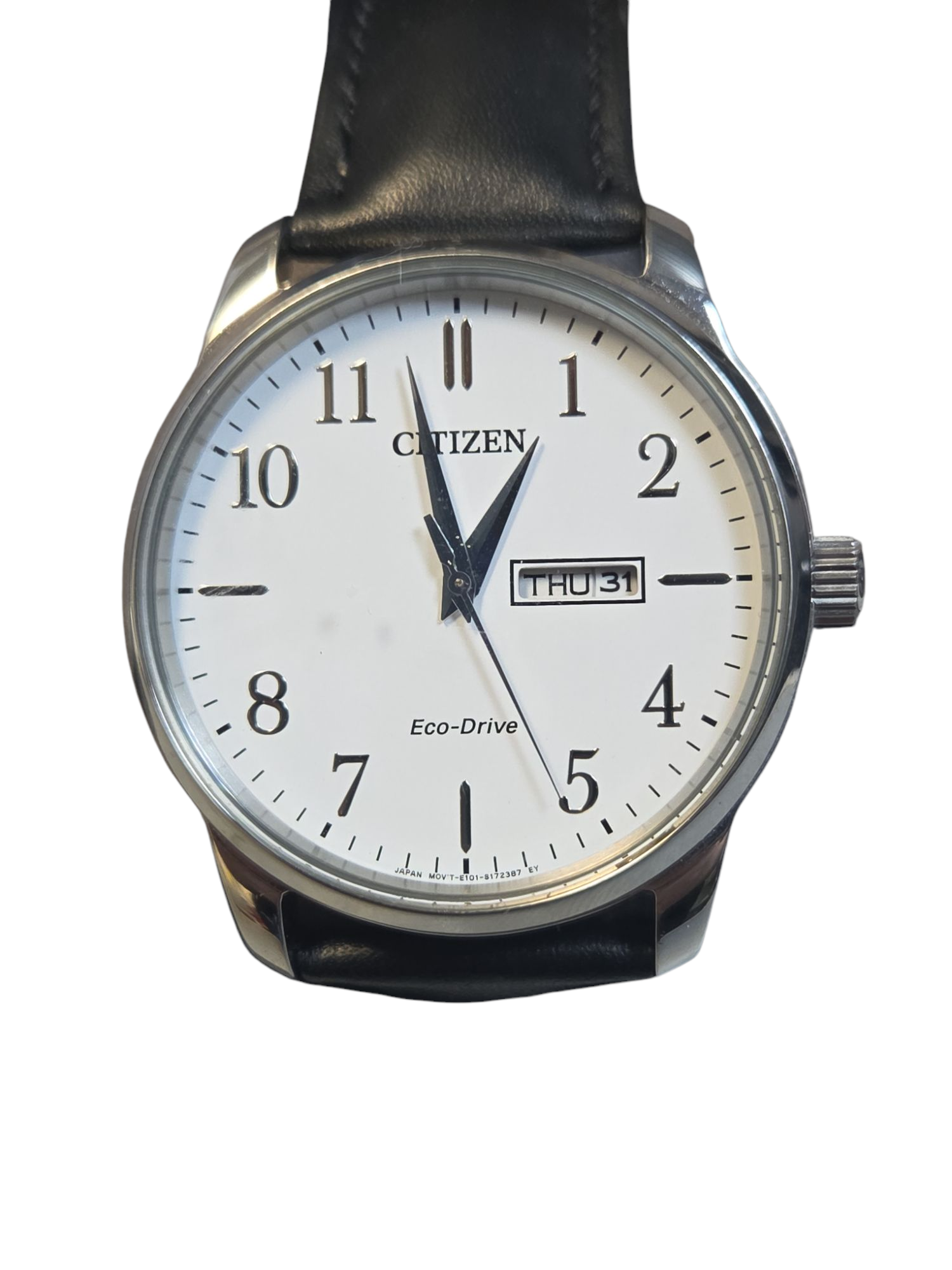 Citizen Gents Steel Eco-Drive Watch on Strap with Date BM8550-14A