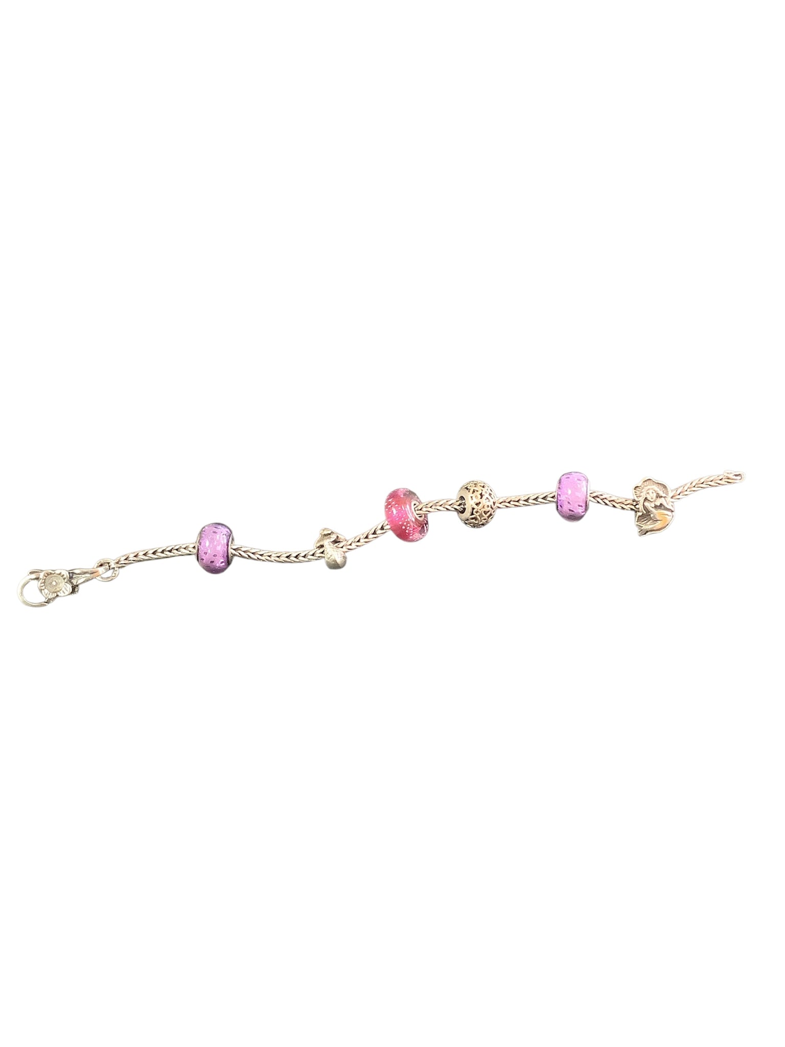 Trollbeads Classic Silver Bracelet with clasp and beads