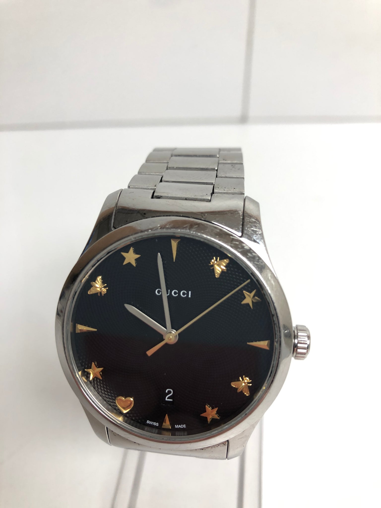 Gucci G-Timeless YA1264029A Steel Black 38mm