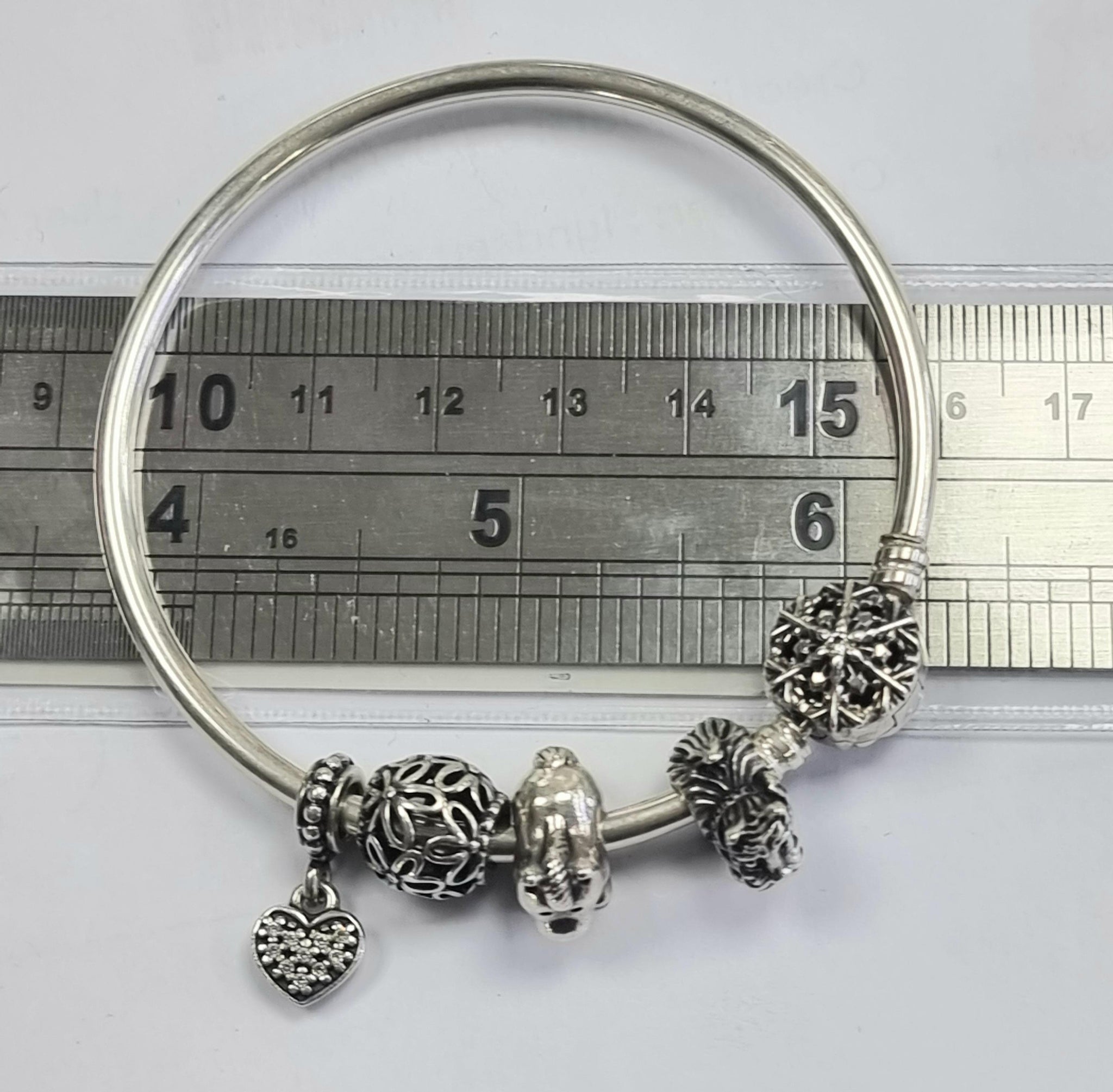 Pandora Bangle with 4 charms