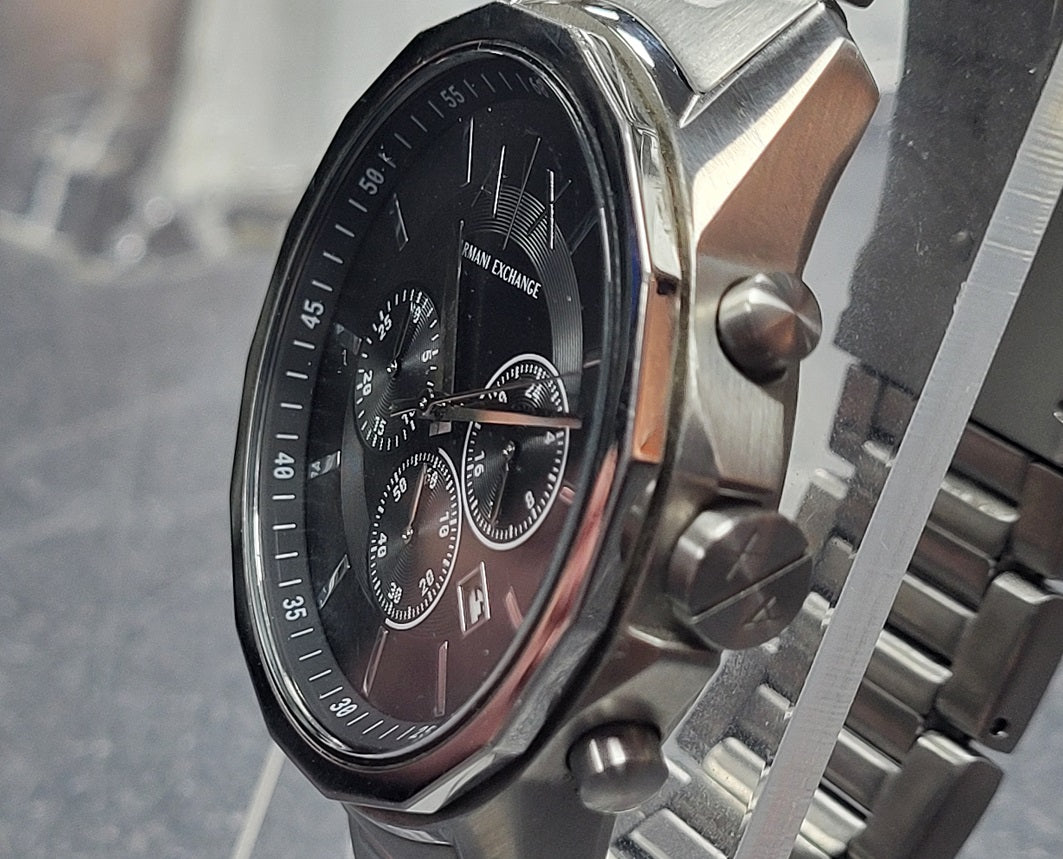 Armani Exchange AX1720 Black Chronograph Bracelet Watch - W65252