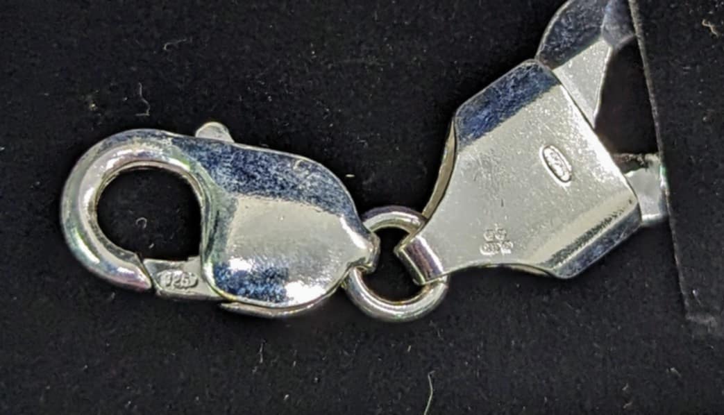 925 SILVER HALLMARKED, THICK CURBED CHAIN, 8", 45.8G *BRAND NEW*