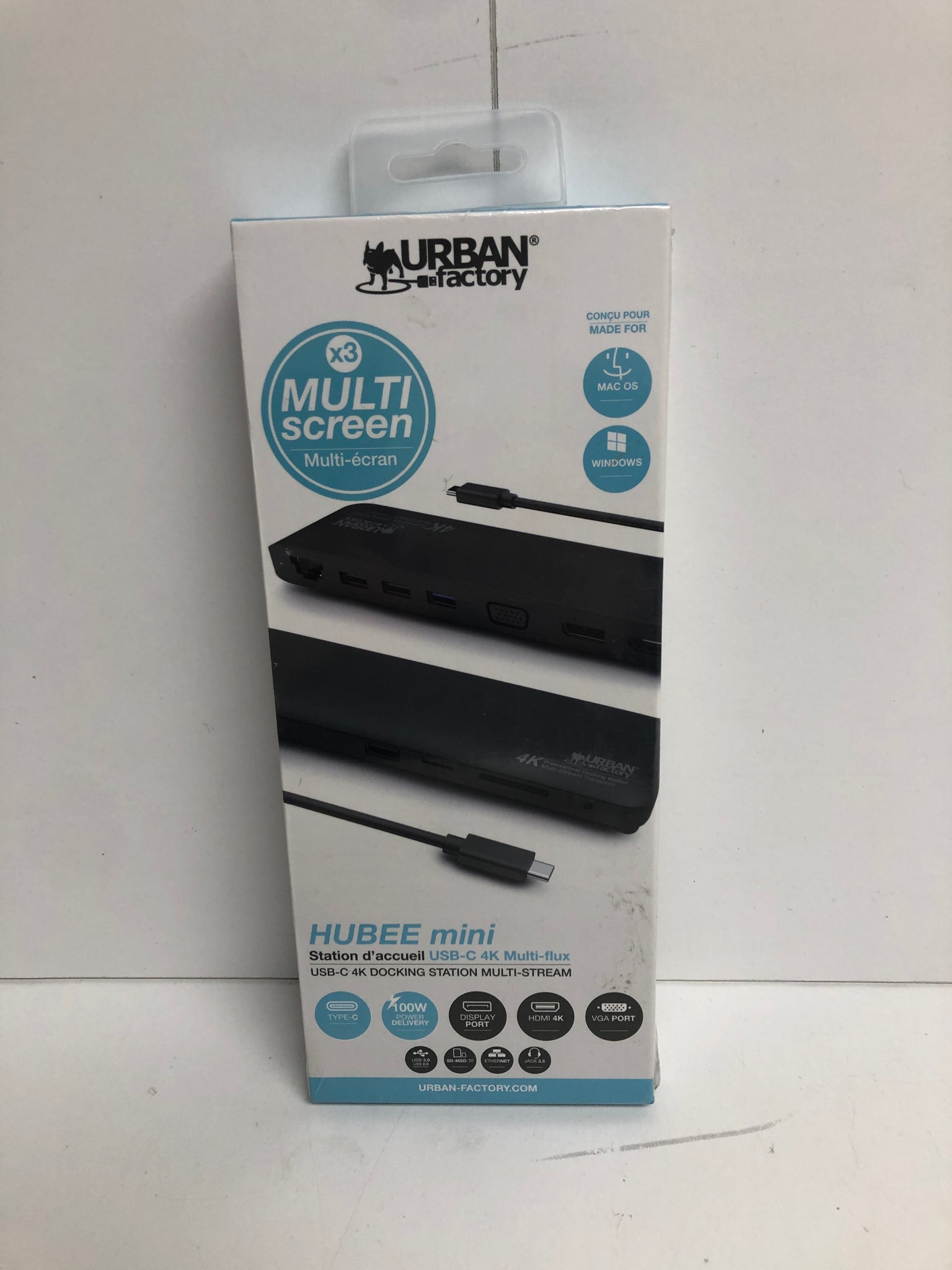 urban factory hubee mini USB-C 4K docking station multi stream