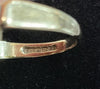 9ct Yellow Gold Ring With Clear And Black Stones - Size J - 2G