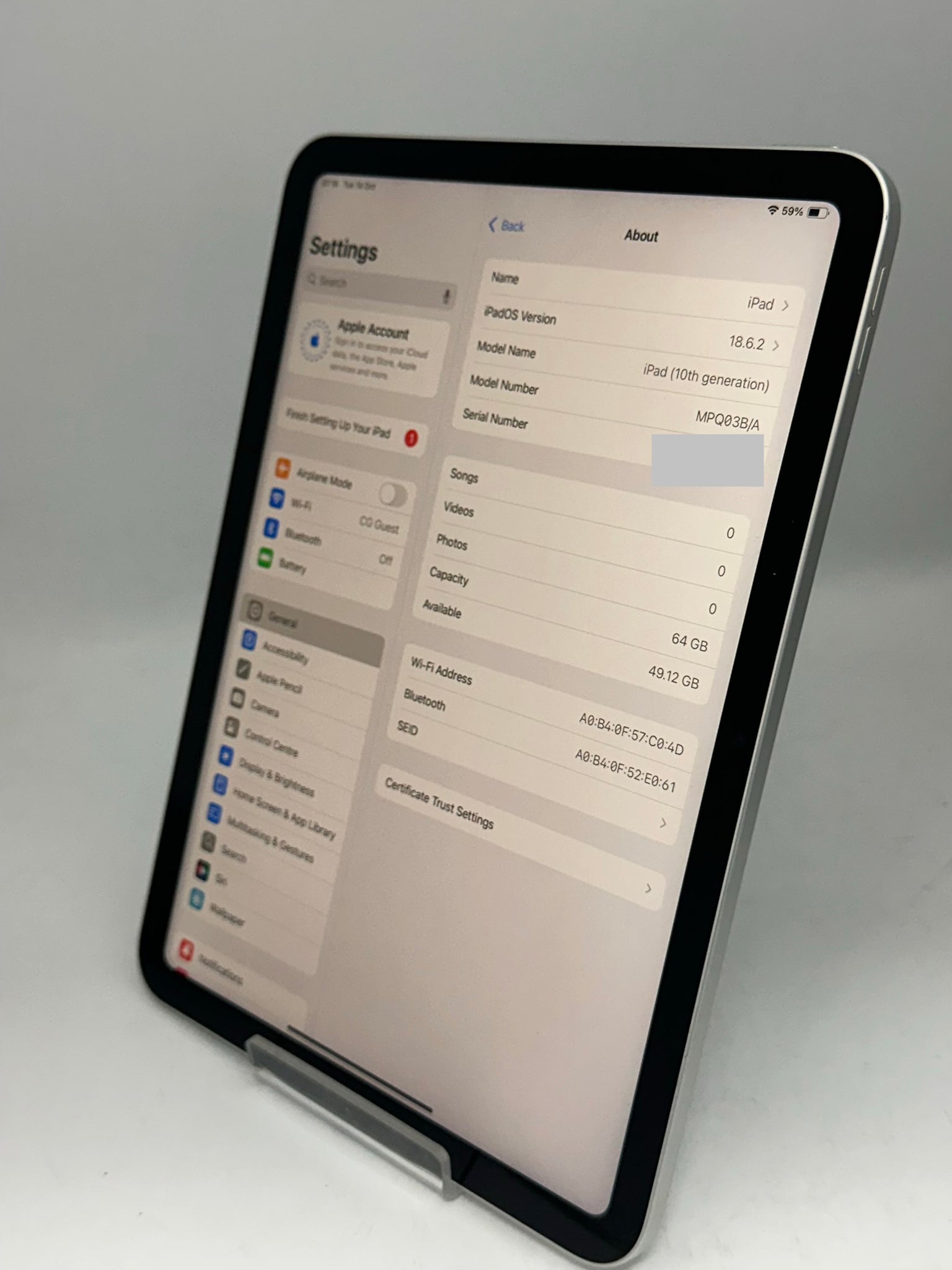 Apple iPad 10th Gen 64GB Wi-Fi 10.9in - Silver