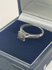 9ct white gold 0.25ct diamond cluster ring - J