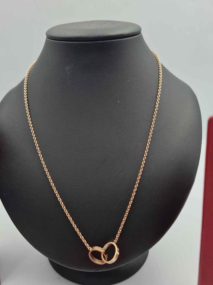 18CT Yellow Gold Cartier Baby Love Necklace B7212400 - 18" Long - 6.97 Grams - In Excellent Condition With Box