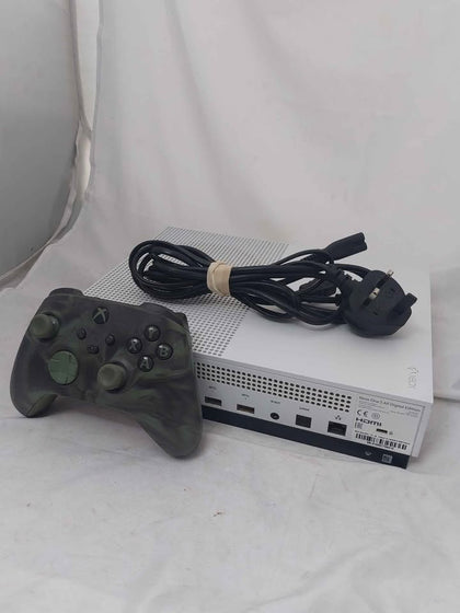 Xbox One S All Digital Edition 1TB Console Unboxed With Green Controller- No battery Cover