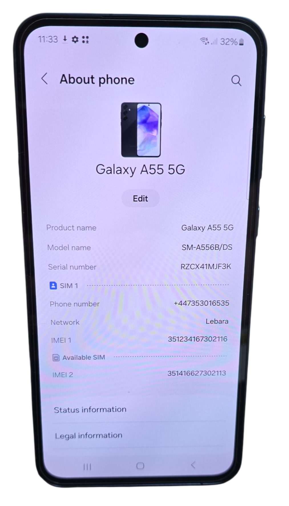 Samsung Galaxy A55 5G - 128 GB