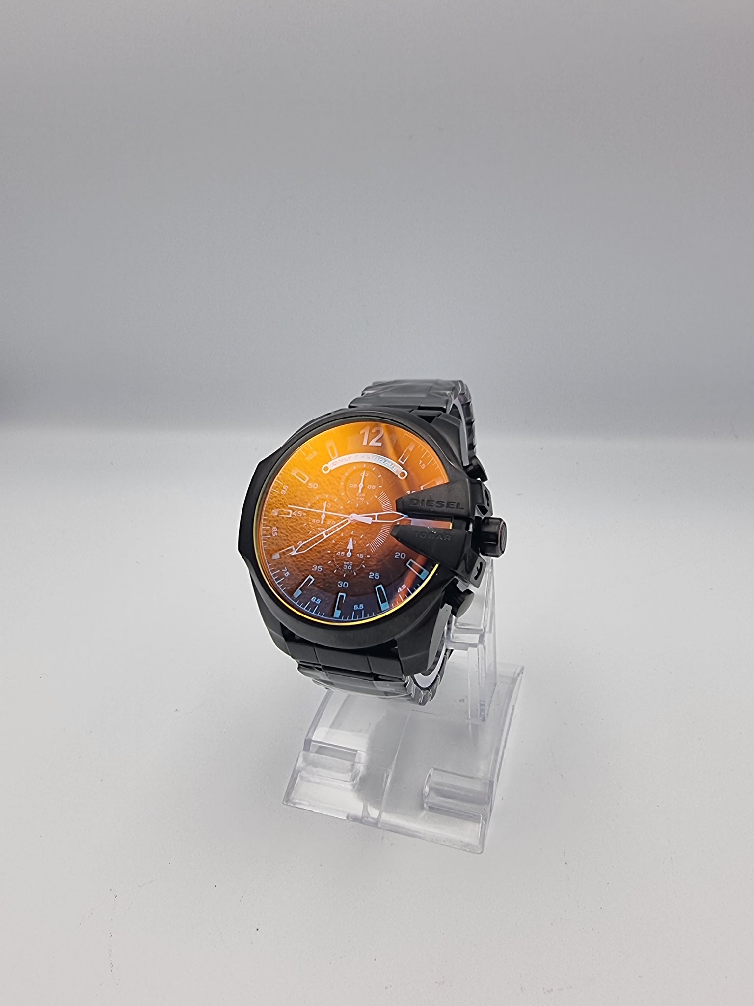 Diesel Mega Quartz Men's Watch - Chronograph, With Date, Stainless Steel Bracelet - Comes With Original Box
