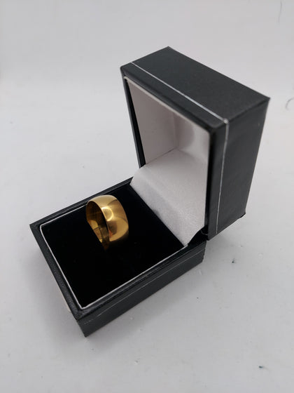 22CT Yellow Gold Plain Wedding Band Ring - Size Q - 6.47 Grams