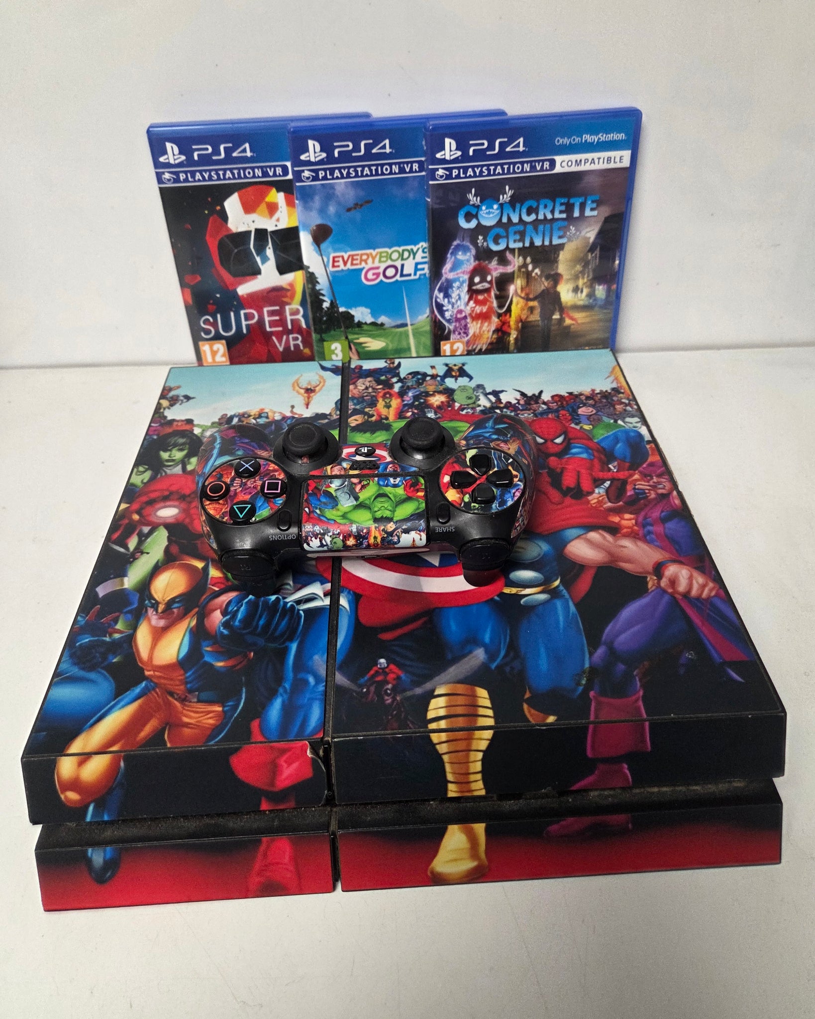 Sony Playstation 4 500GB Console With VR Headset & 3 Games  *Move Controllers Included*