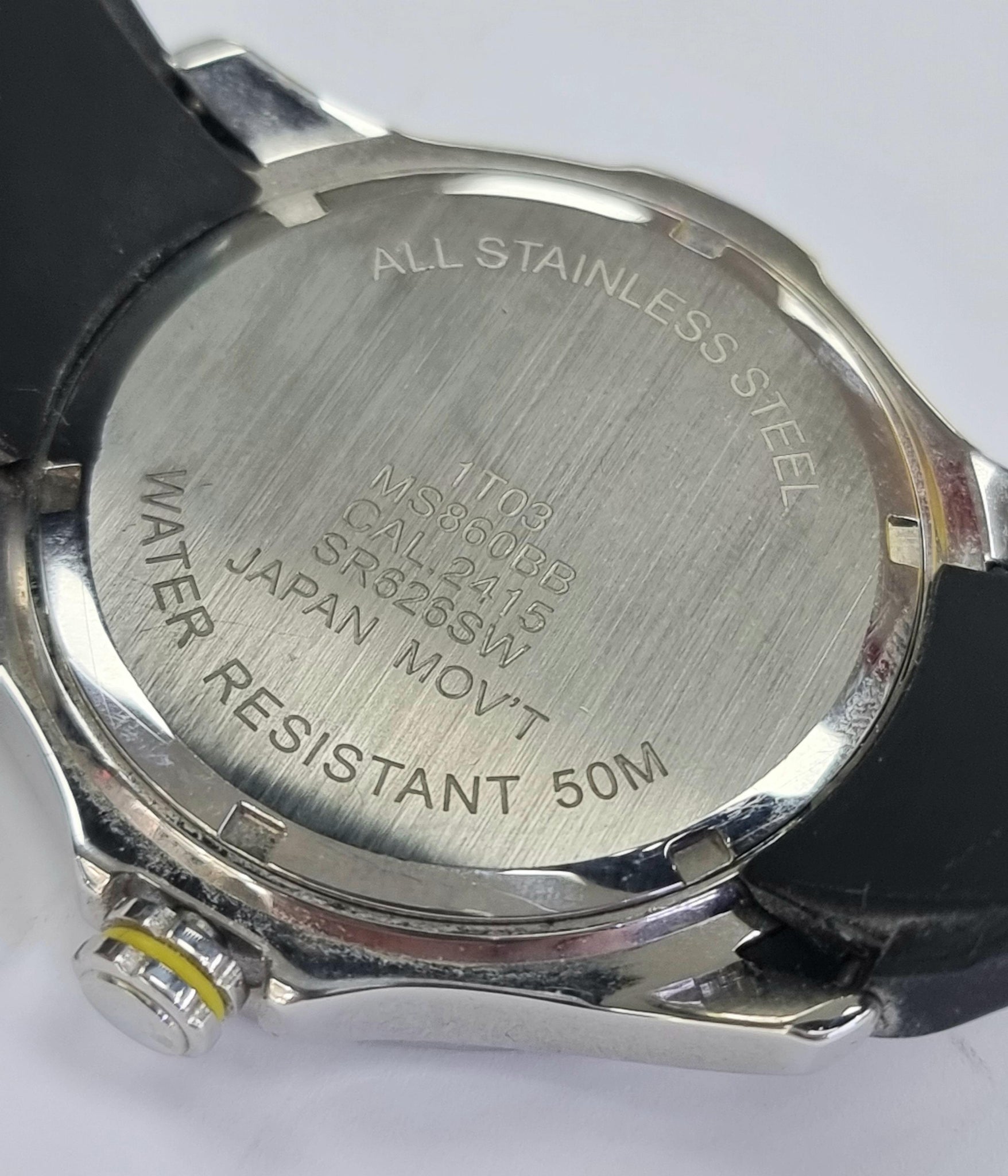 Accurist Dive Black Leather Strap 42mm Watch