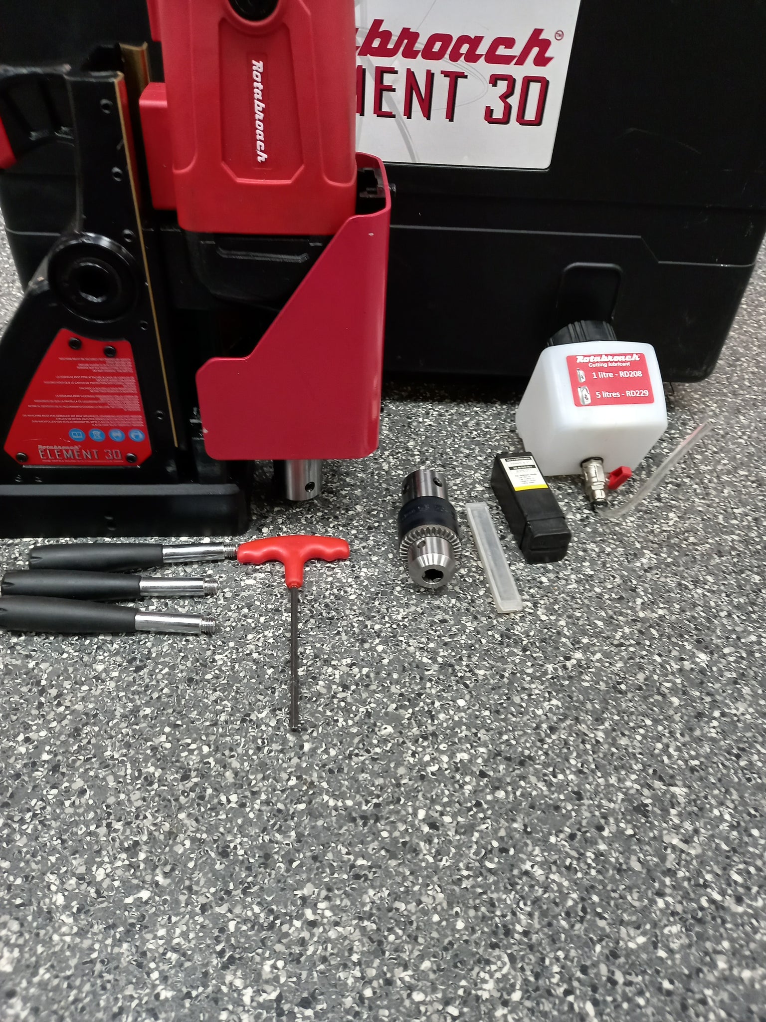 Rotabroach Element 30 110v Magnetic Drilling Machine - with Original Case and Parts as Shown