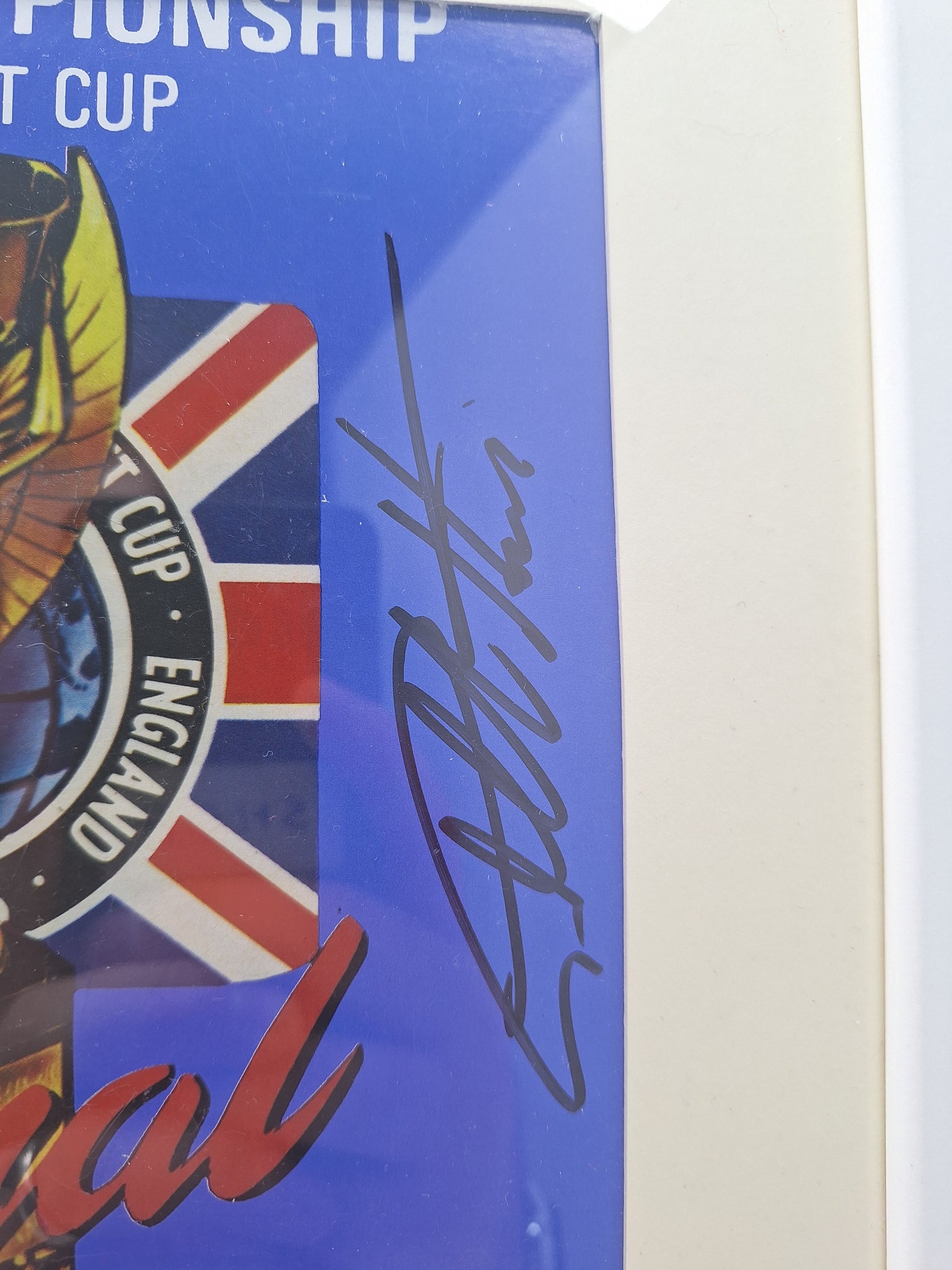 Geoff Hurst Signed and framed 1966 world cup final programme with certificate of authentication
