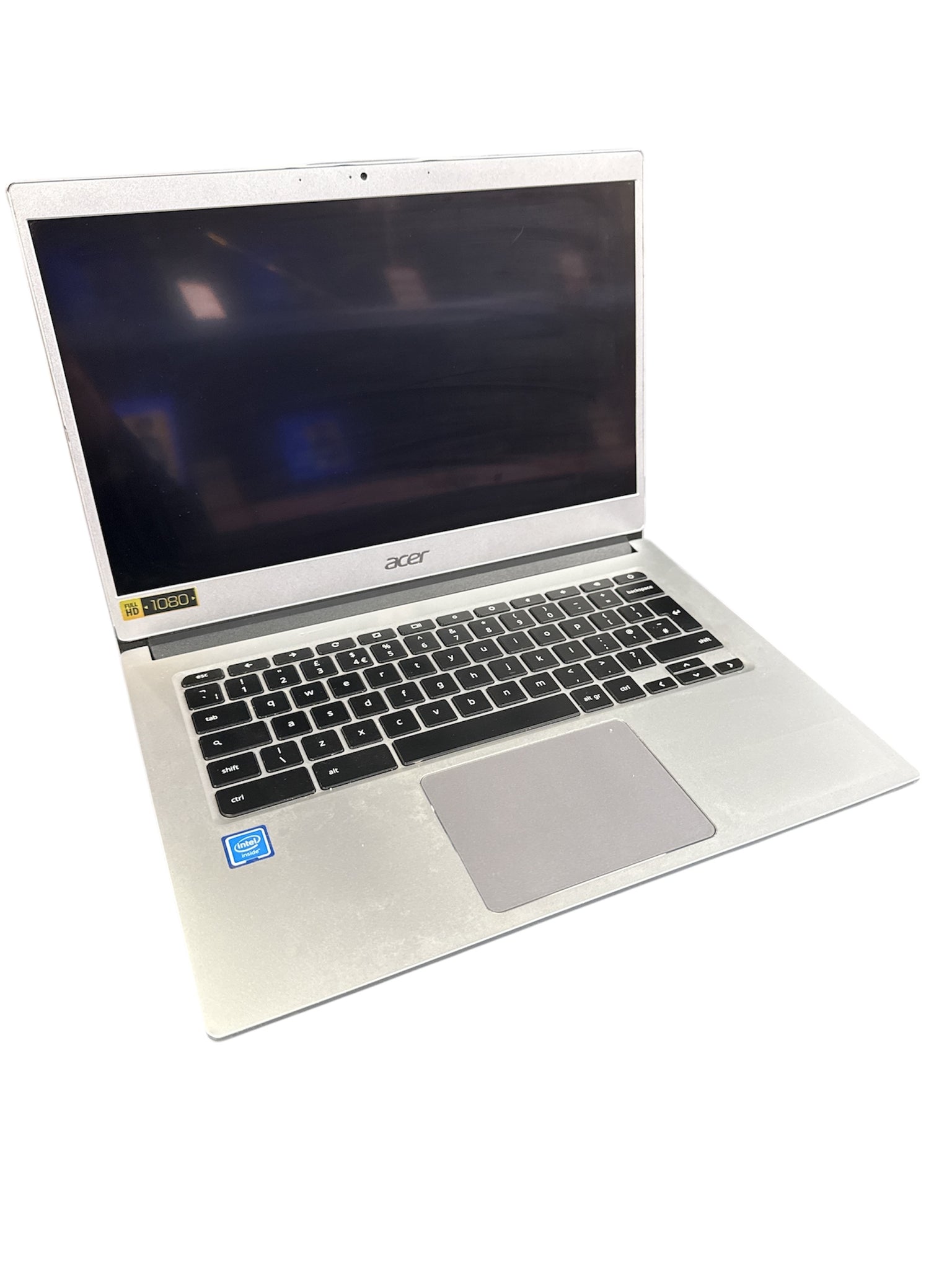 Acer Chromebook 514 CB514-1H-C0FU - Celeron N3450 / 1.1 GHz - Chrome OS - 4 GB RAM - 32 GB eMMC - 14" IPS 1920 x 1080 (Full HD) - HD Graphics 500 - Wi-Fi 5, Bluetooth - Pure Silver - kbd: UK