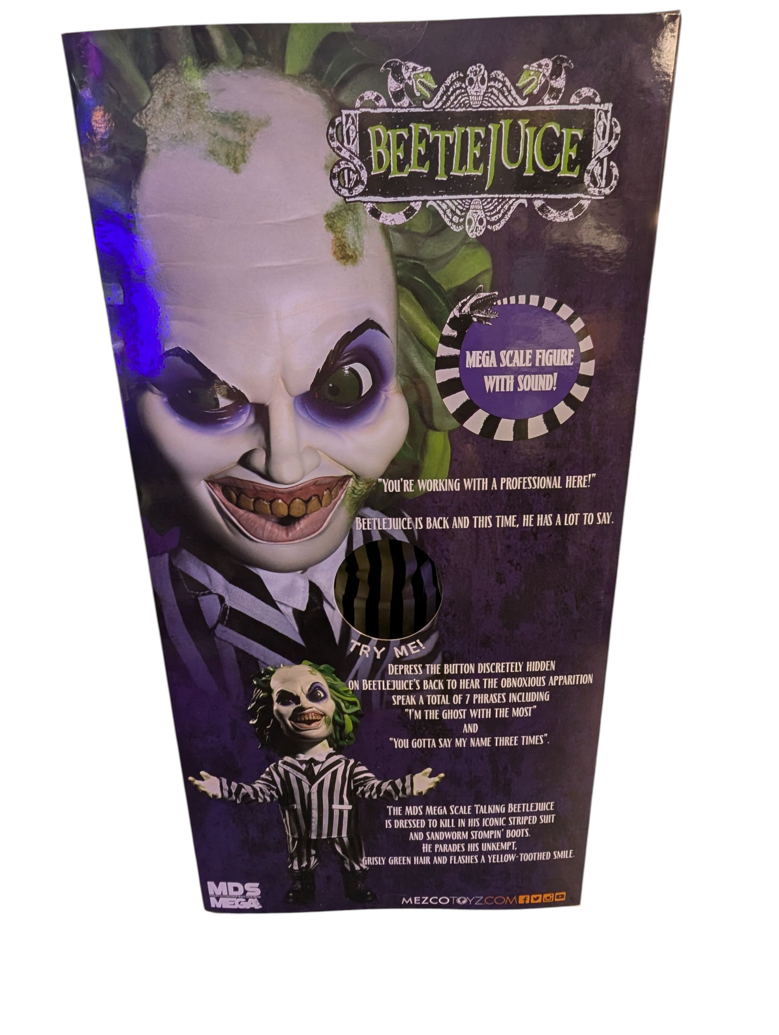 Brand new 15" Beetlejuice figure with sound