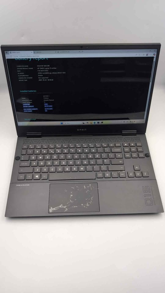 HP 15-EN0008/Ryzen 7 4800H/16GB RAM/512GB SSD/RTX2060/15"/W11 **MARKS ON TOUCHPAD**