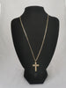 9K Gold Chain & 9K Cross & Jesus Pendant, Hallmarked 375, 6.92Grams, Size: 24" Length