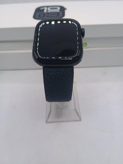 APPLE WATCH SERIES 10. JET BLACK WITH FABRIC SPORT BAND. 42MM GPS