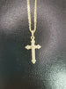 20" 18ct 2.3G Gold Necklace with a 9CT 0.4G cross pendant Hallmarked and Tested
