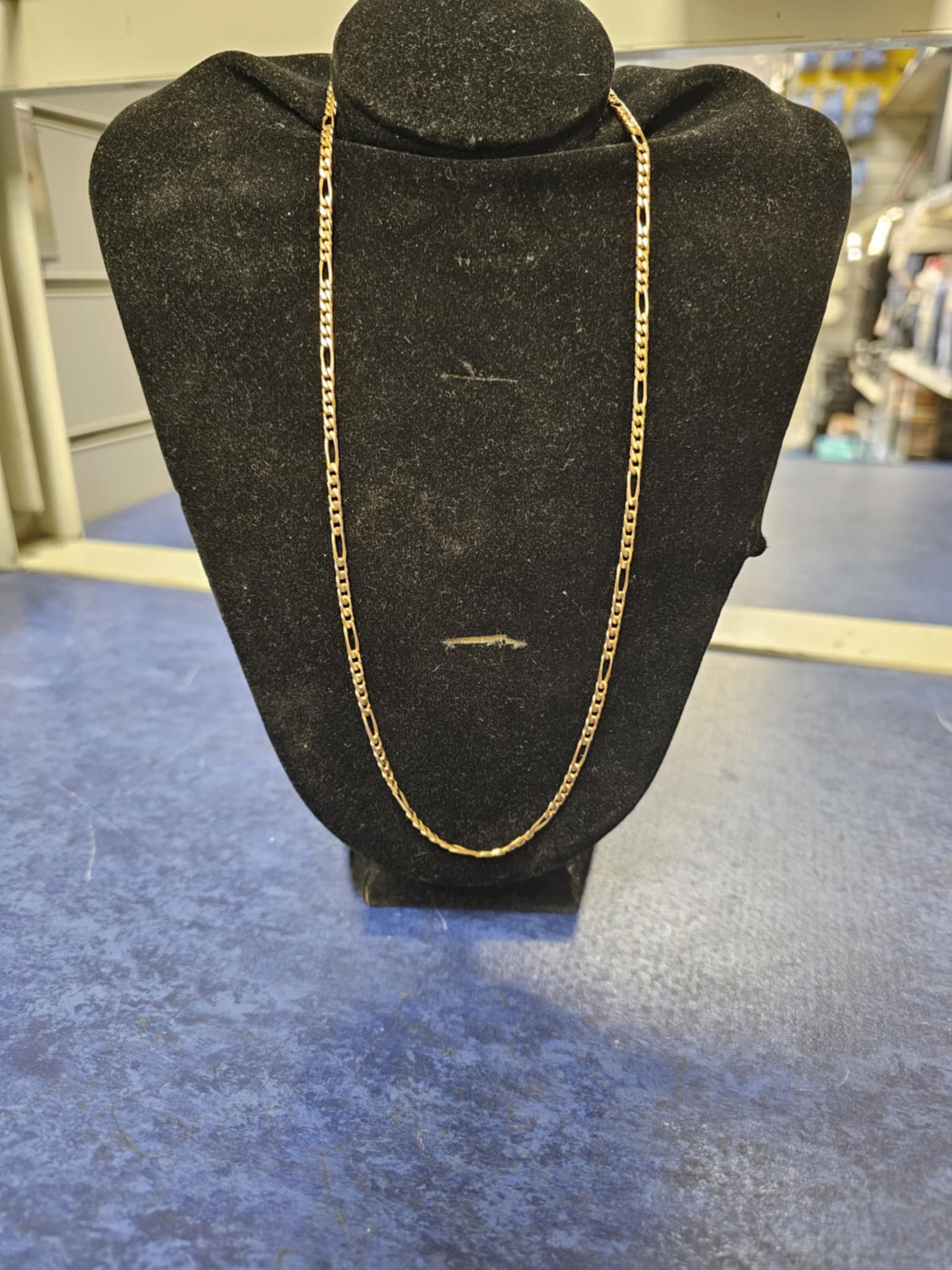 Figaro necklace 27" 9ct