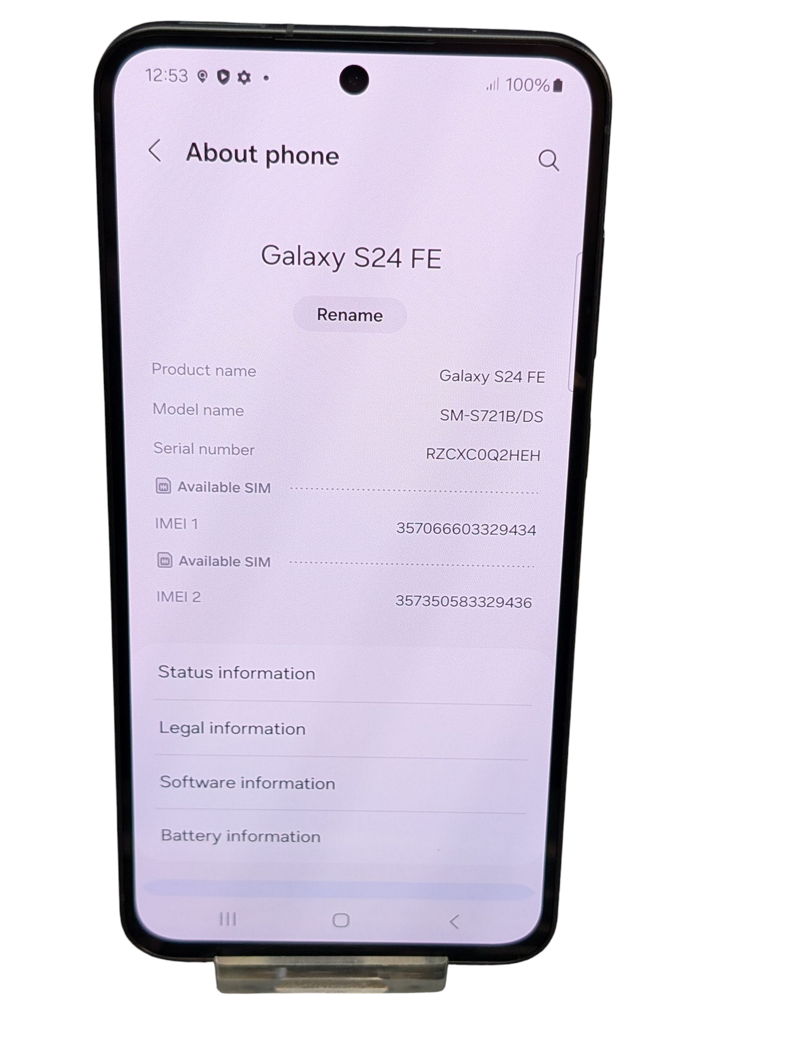 Samsung Galaxy S24 Fe (128 GB, Graphite)