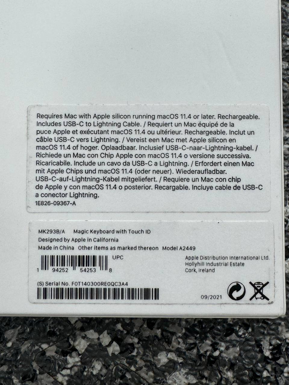 Apple Magic Keyboard with Touch ID (A2449) ** Collection Only - Wythenshawe **