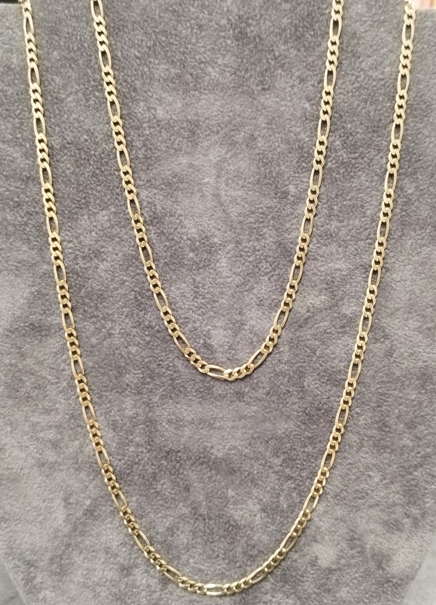 9ct Yellow Gold 31.5" Figaro Chain