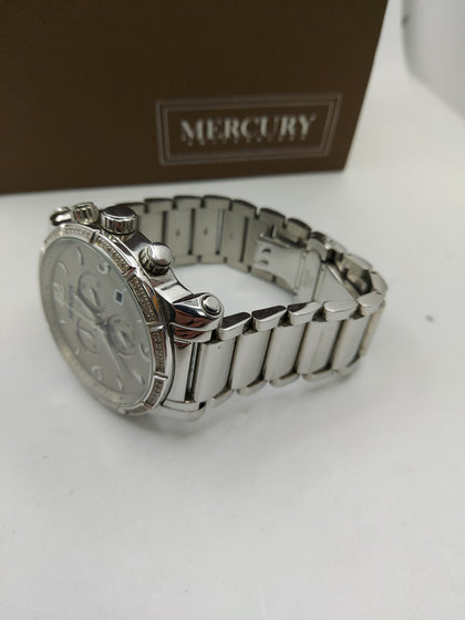 Mercury ME10245 Swiss Made Chronograph Watch With Date - Quartz - Steel Bracelet - Boxed