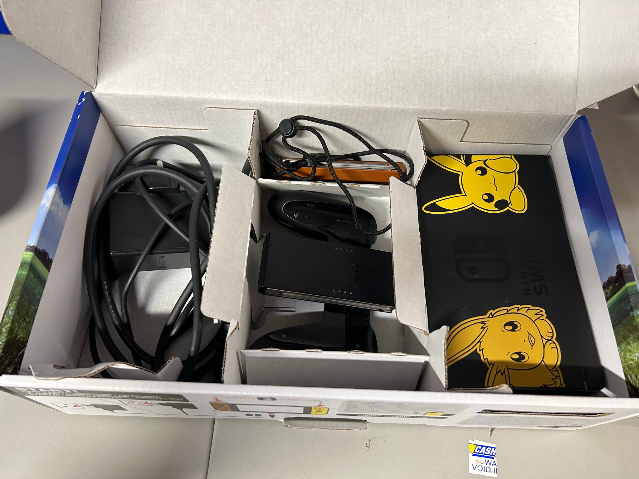 Switch Console, 32GB Lets Go+Yellow/Brown Joy-Con No Game/Ball, Boxed