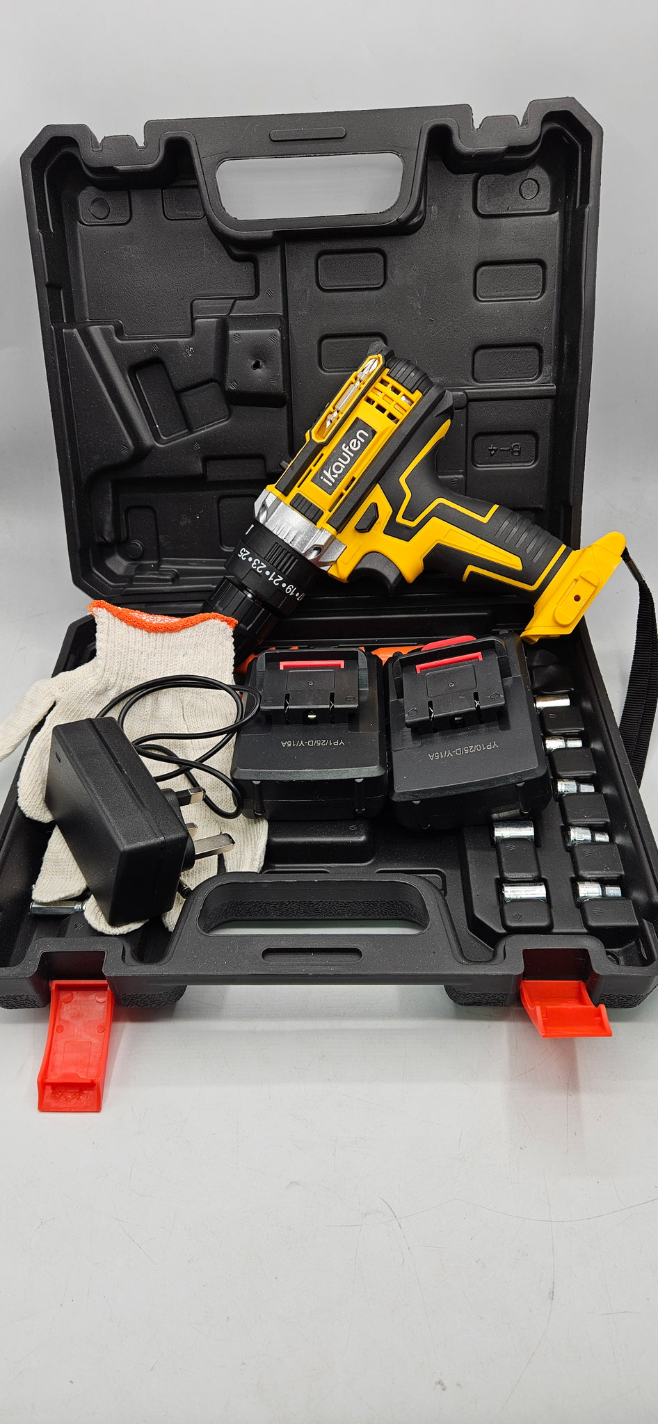 ikaufen Cordless Drill Driver, 21V Electric Drill Screwdriver Kit with 25+1 Torque, 2