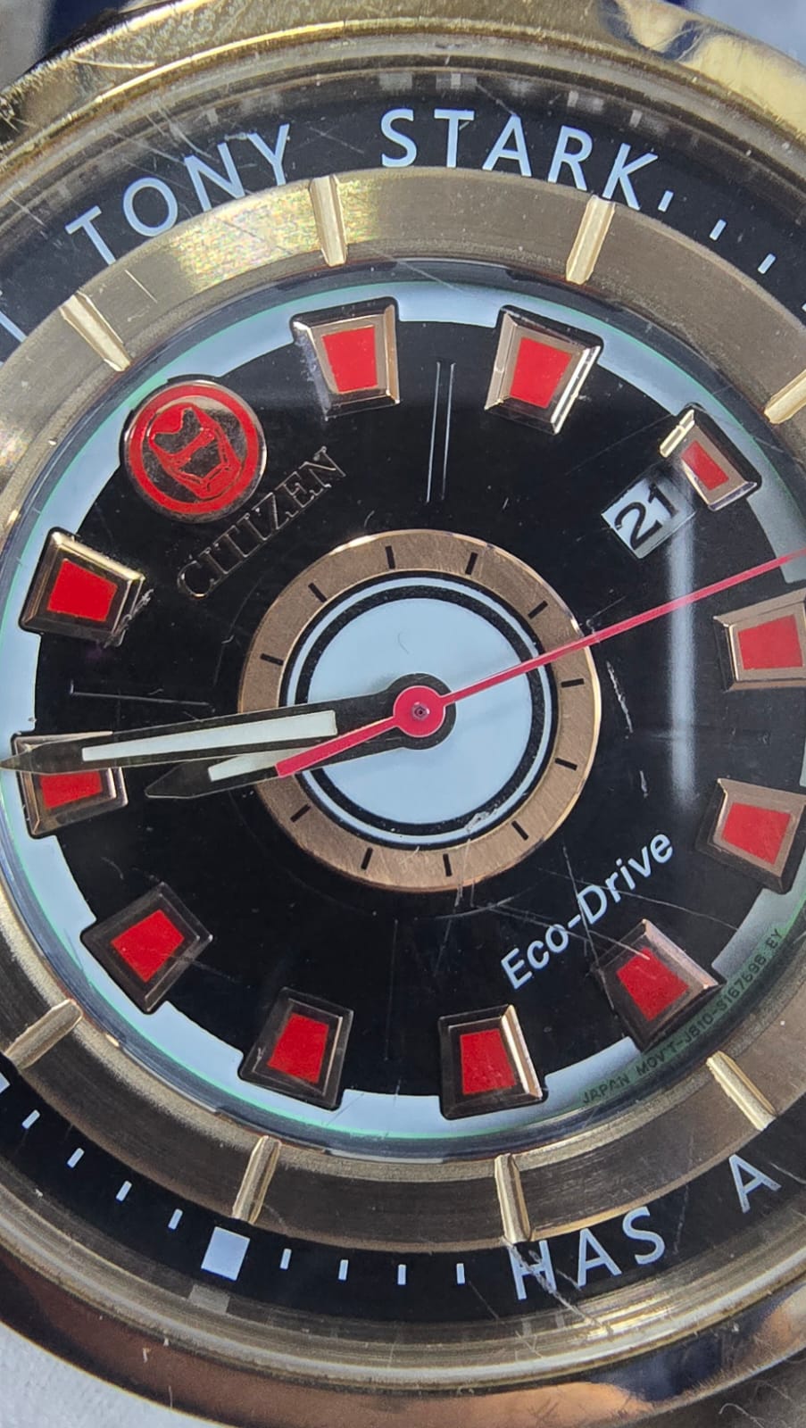 Citizen Mens Eco-Drive Marvel Tony Stark Watch - 1301/1500