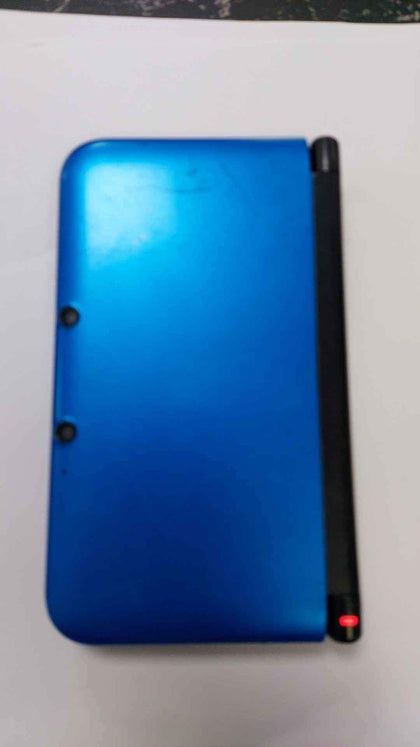 Nintendo 3ds xl console blue , dot on top scrATCHES ON IT .