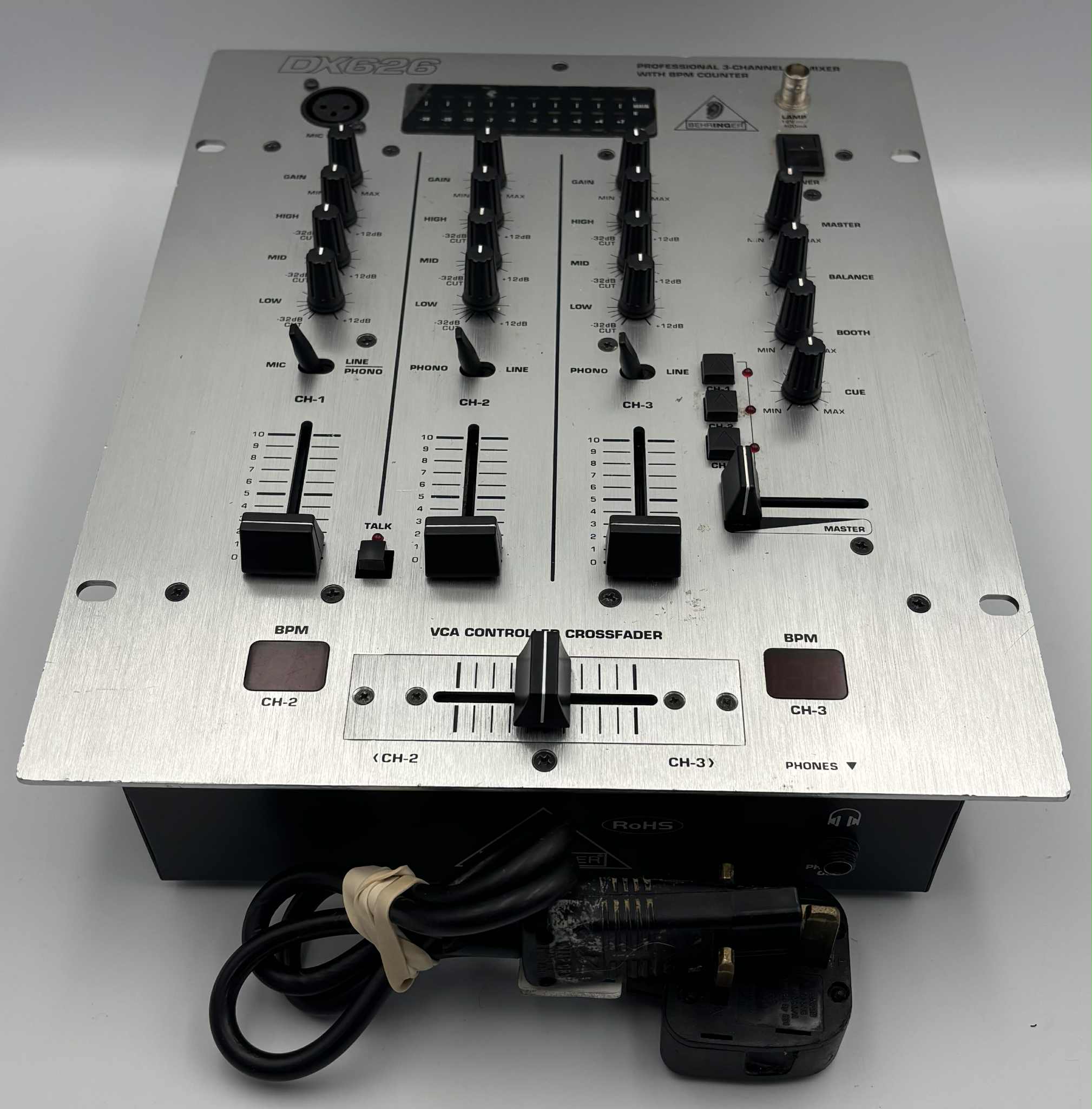 Behringe Pro Mixer DX626 3 channel DJ mixer BMP counter unboxed