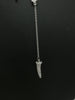 Swarovski Silver Necklace with Original Box, Teeth Like Pendants with Shiny CZ Stones, 7.04G, Length: 17"