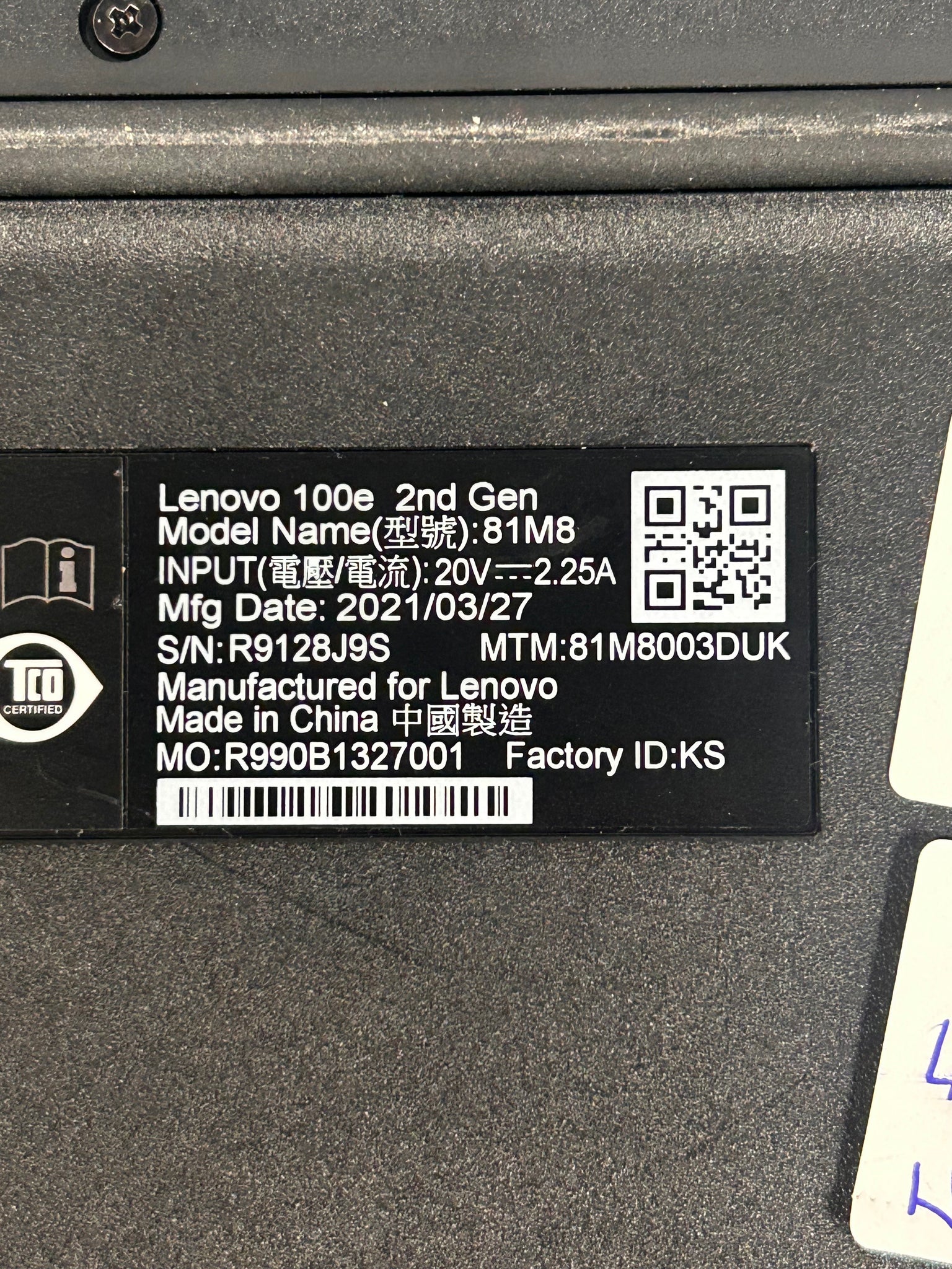 Lenovo 100E 2ND Gen
